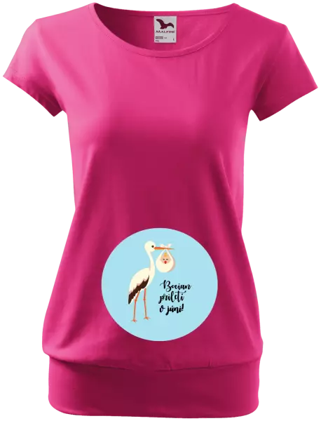 Tehotenské tričko Bocian priletí v mesiaci... 