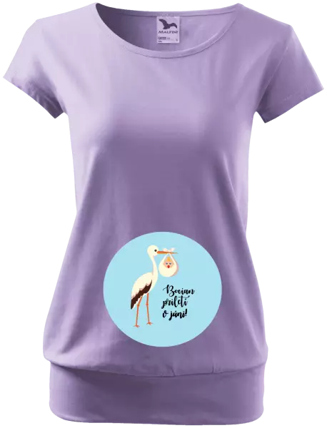 Tehotenské tričko Bocian priletí v mesiaci... 