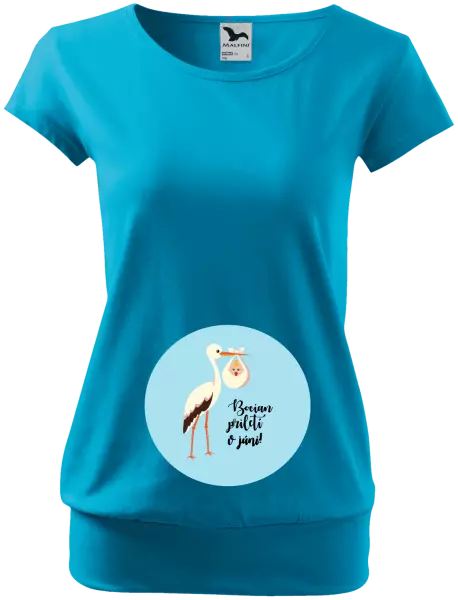 Tehotenské tričko Bocian priletí v mesiaci... 