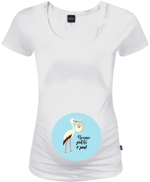 Tehotenské tričko Bocian priletí v mesiaci...