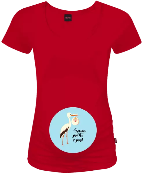 Tehotenské tričko Bocian priletí v mesiaci... 