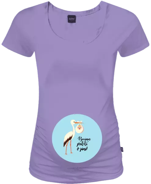 Tehotenské tričko Bocian priletí v mesiaci... 