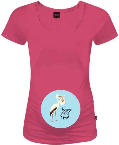 Tehotenské tričko Bocian priletí v mesiaci... 