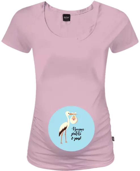 Tehotenské tričko Bocian priletí v mesiaci... 