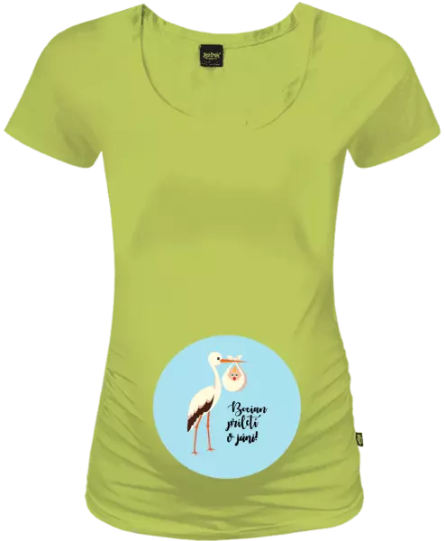 Tehotenské tričko Bocian priletí v mesiaci... 