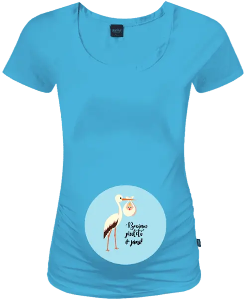 Tehotenské tričko Bocian priletí v mesiaci... 