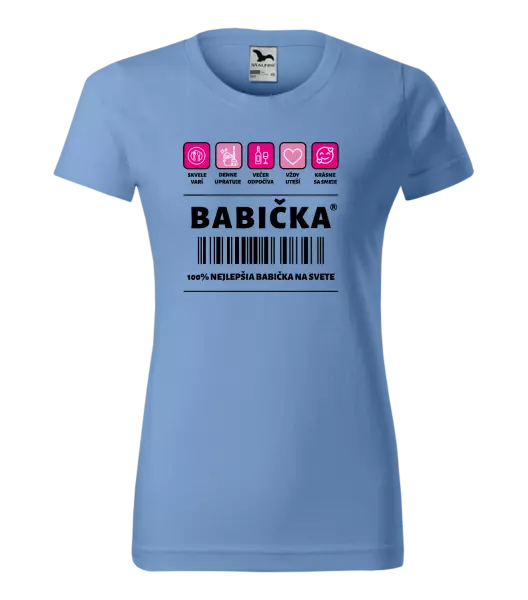Dámske tričko Čiarový kód - babička 