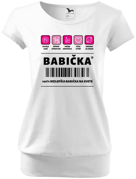 Dámske tričko Čiarový kód - babička 