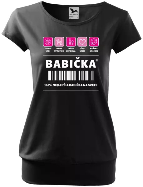 Dámske tričko Čiarový kód - babička 