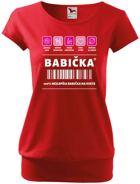 Dámske tričko Čiarový kód - babička 