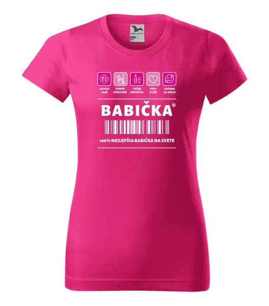 Dámske tričko Čiarový kód - babička 
