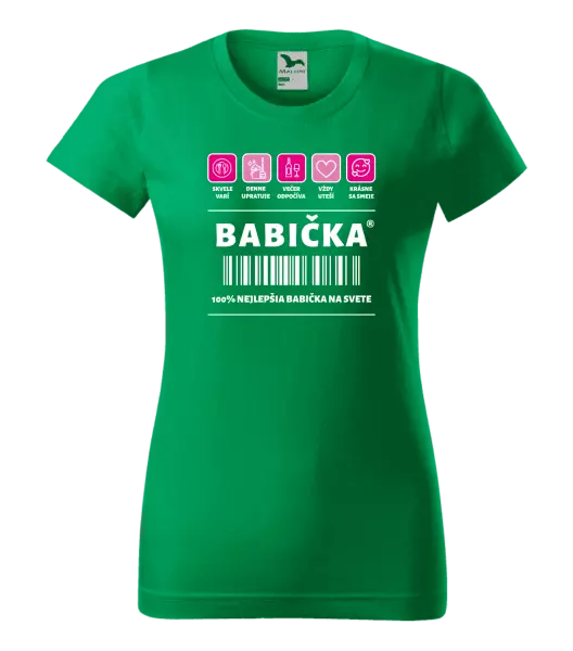 Dámske tričko Čiarový kód - babička 