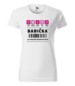 Dámske tričko Čiarový kód - babička 