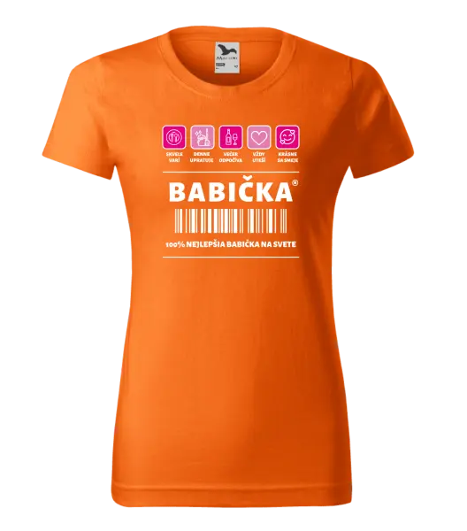 Dámske tričko Čiarový kód - babička 