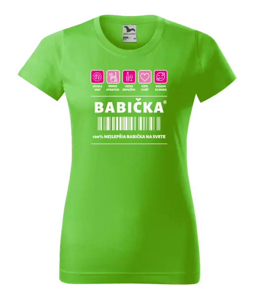 Dámske tričko Čiarový kód - babička 
