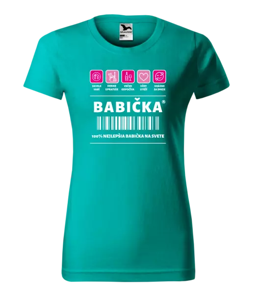 Dámske tričko Čiarový kód - babička 