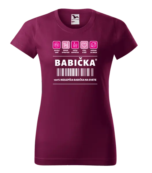 Dámske tričko Čiarový kód - babička 
