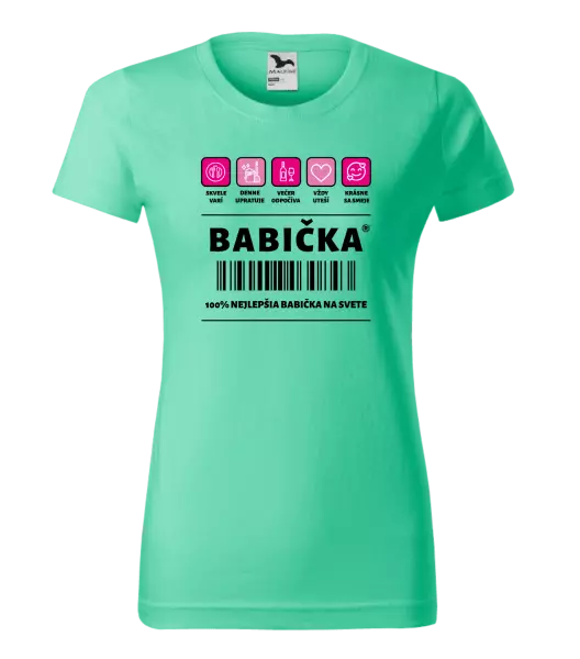 Dámske tričko Čiarový kód - babička 