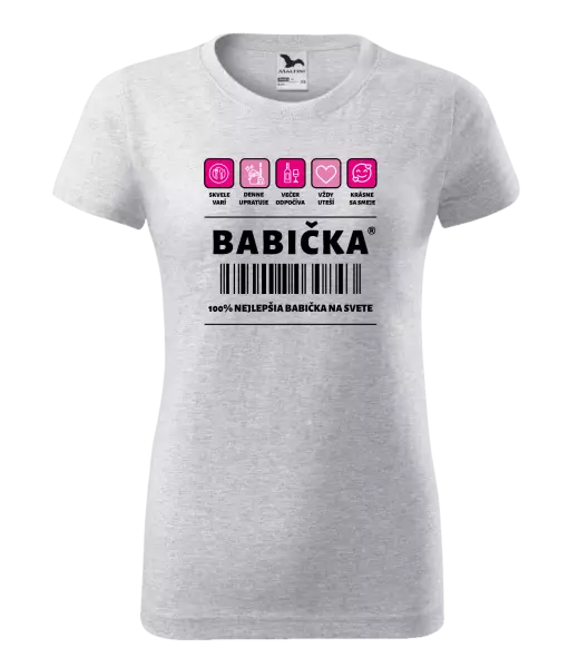 Dámske tričko Čiarový kód - babička 