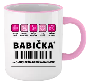 Hrnček Čiarový kód - babička 