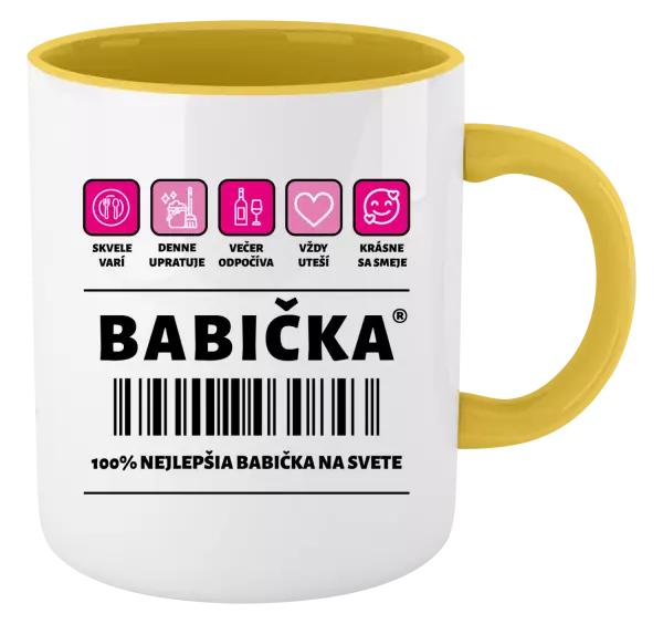 Hrnček  Čiarový kód - babička 