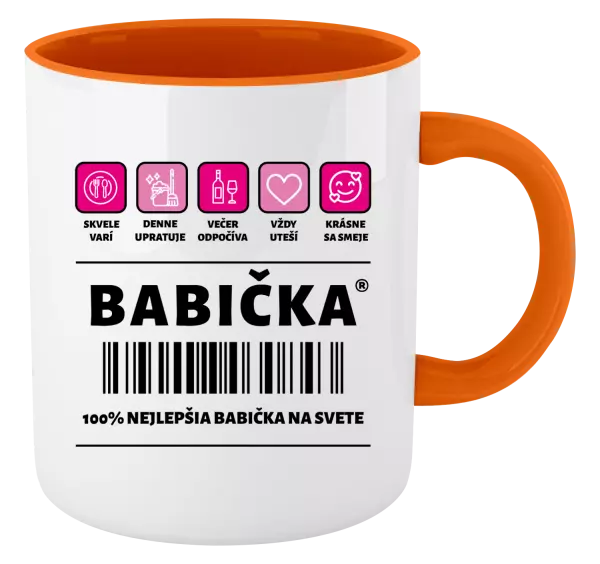 Hrnček  Čiarový kód - babička 
