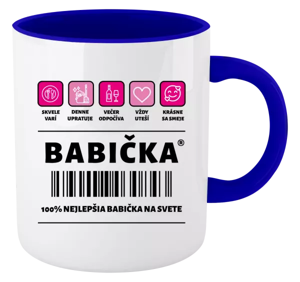 Hrnček  Čiarový kód - babička 