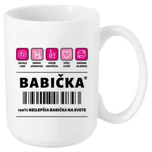 Hrnček Čiarový kód - babička 