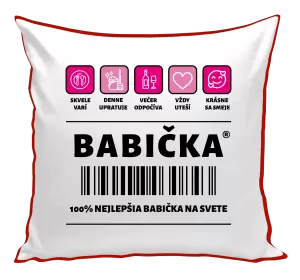Vankúš Čiarový kód - babička 