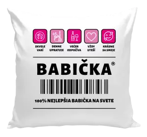 Vankúš Čiarový kód - babička 