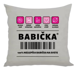 Vankúš Čiarový kód - babička 