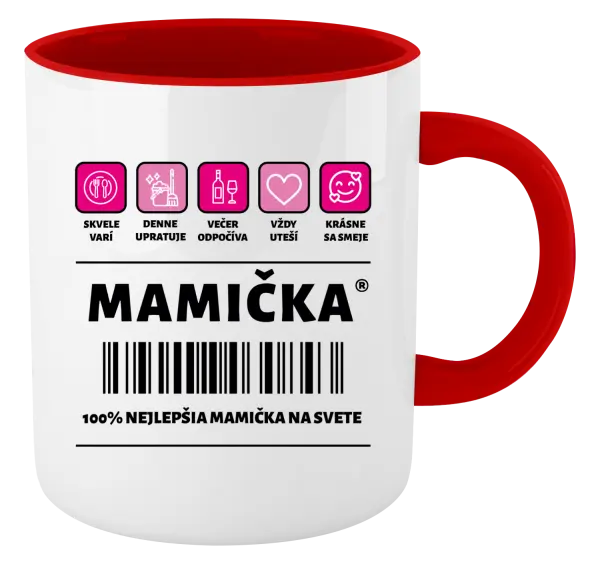 Hrnček  Čiarový kód - mamička