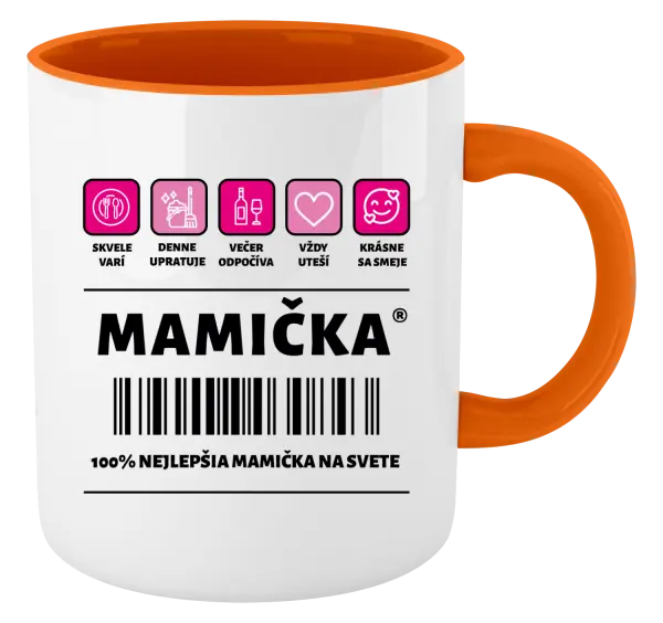 Hrnček  Čiarový kód - mamička