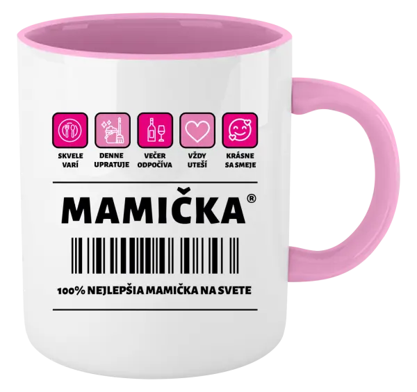 Hrnček  Čiarový kód - mamička