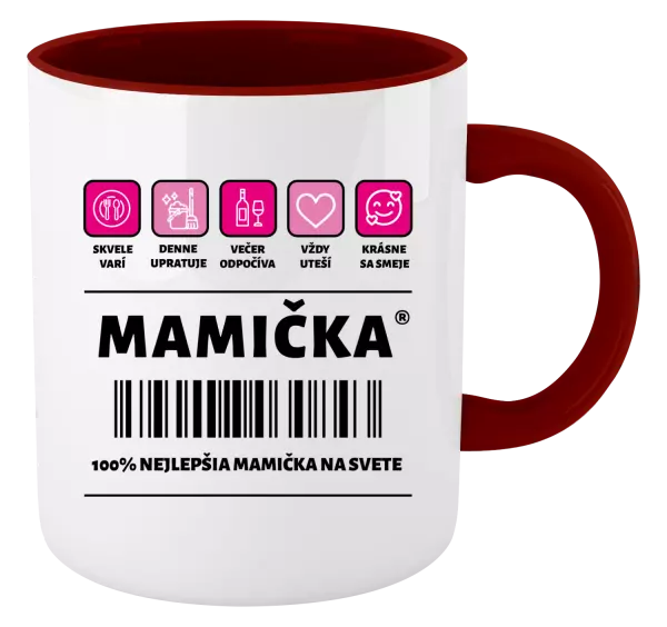 Hrnček  Čiarový kód - mamička