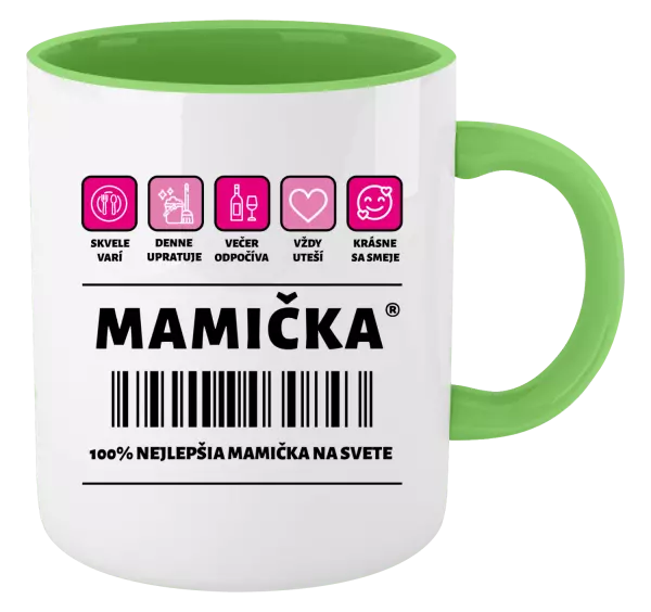 Hrnček  Čiarový kód - mamička