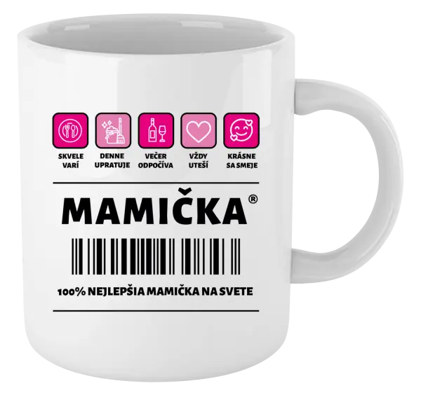 Hrnček Čiarový kód - mamička