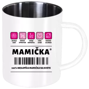 Nerezový hrnček Čiarový kód - mamička