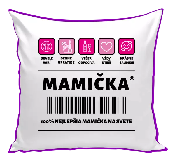 Vankúš Čiarový kód - mamička