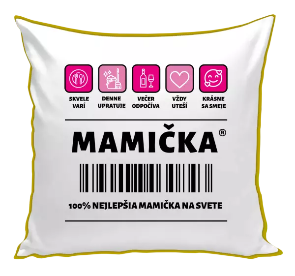 Vankúš Čiarový kód - mamička