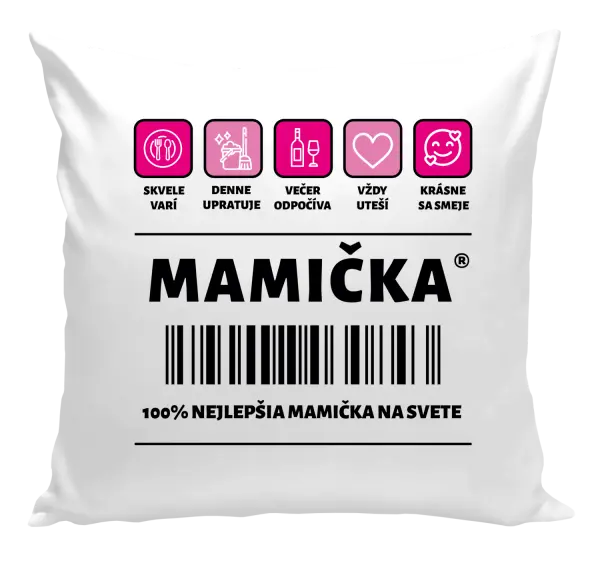 Vankúš Čiarový kód - mamička
