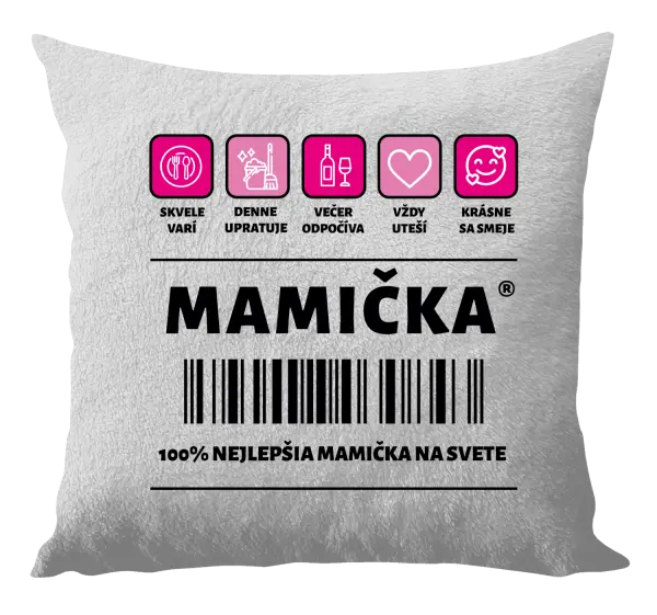 Vankúš Čiarový kód - mamička