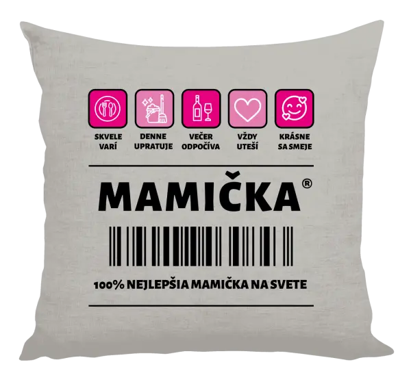 Vankúš Čiarový kód - mamička