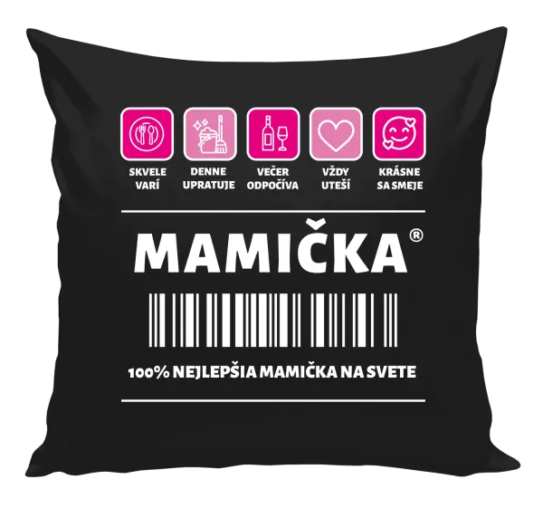 Vankúš Čiarový kód - mamička