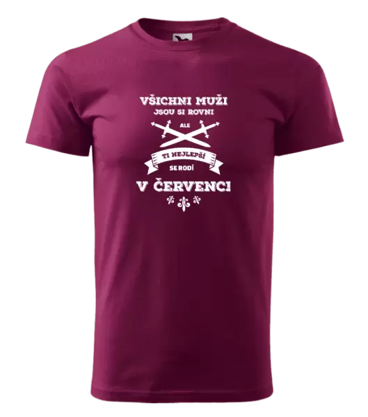 Pánské narozeninové tričko Všichni muži jsou si rovni. Ti nejlepší se rodí v ...