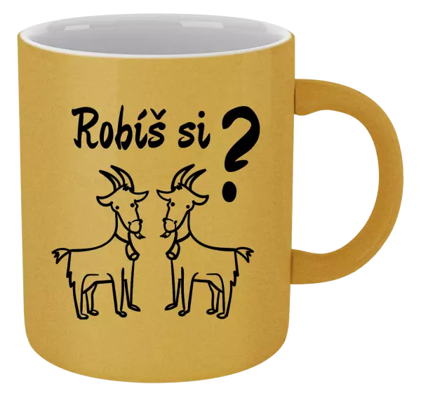Hrnček metalický Robíš si kozy? 