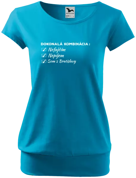 Dámske tričko Dokonalá kombinácia - nefajčím, nepijem, som z... 