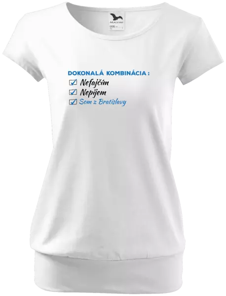 Dámske tričko Dokonalá kombinácia - nefajčím, nepijem, som z... 