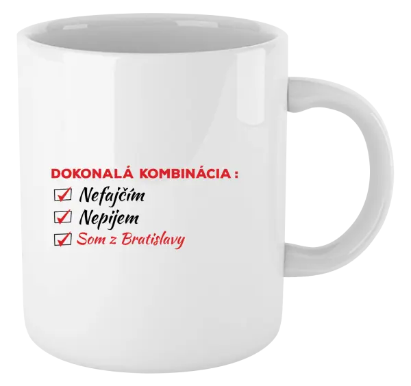 Hrnček Dokonalá kombinácia - nefajčím, nepijem, som z... 