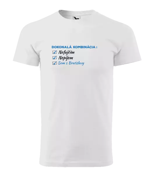 Pánske tričko Dokonalá kombinácia - nefajčím, nepijem, som z... 